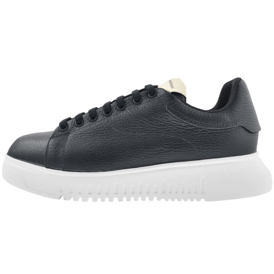 Emporio Armani Logo Trainers Navy Mainline Menswear United States